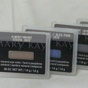 Lot of 6 Mary Kay Mineral Eye Color Spun Silk Shadows (Cream, Blue, Brown, Gray)
